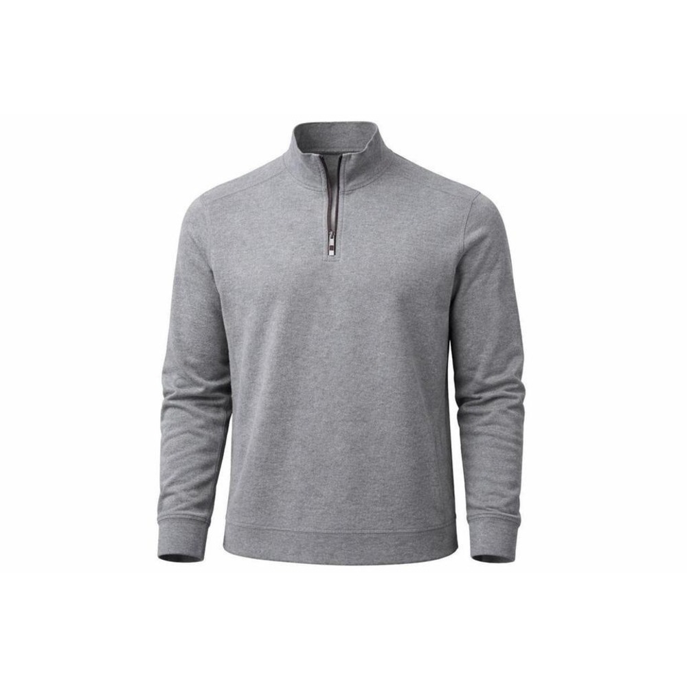 Tommy Bahama‎ Mens XL Reversible Quarter Zip Pullover Grey Cotton Sweater